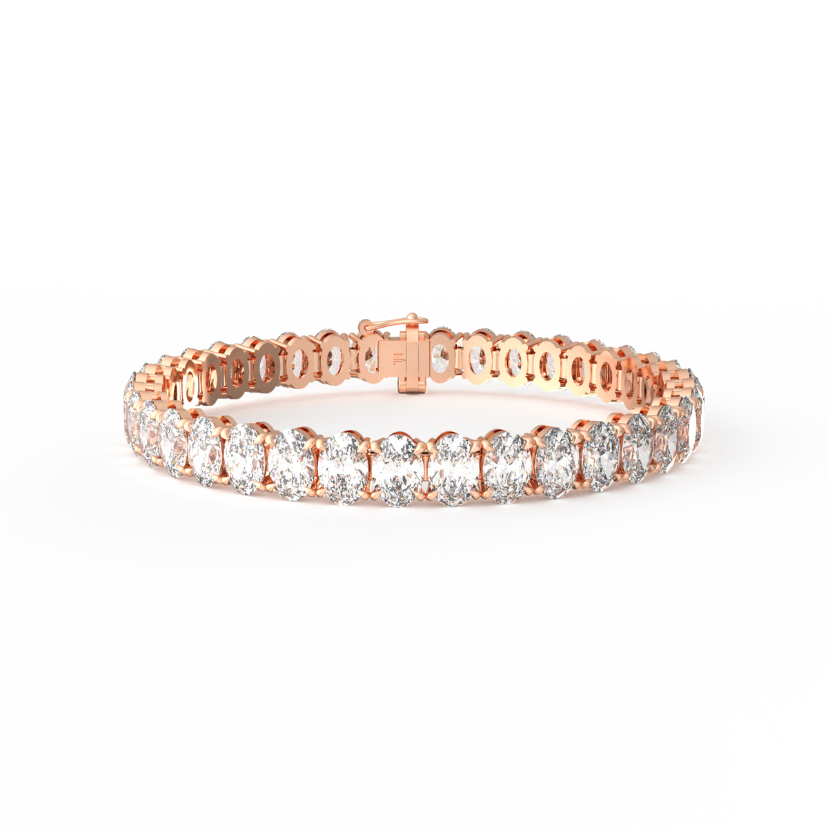 50 Pointer Oval Lab Grown Diamond Tennis Bracelet