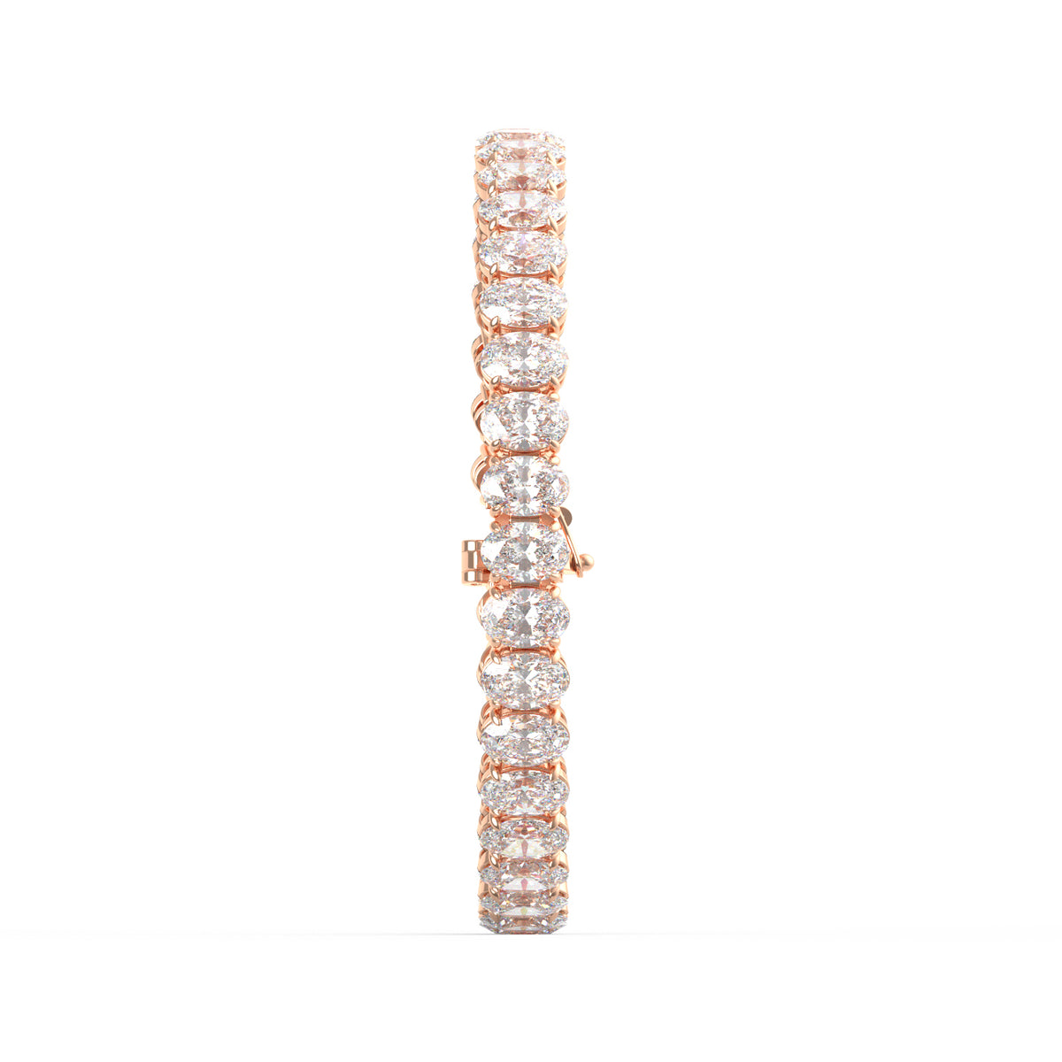50 Pointer Oval Lab Grown Diamond Tennis Bracelet