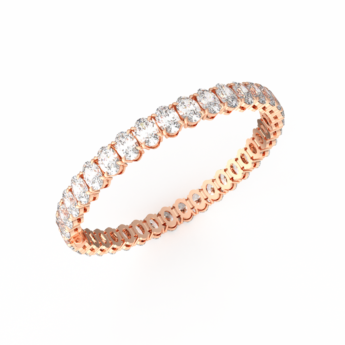 50 Pointer Oval Lab Grown Diamond Tennis Bracelet