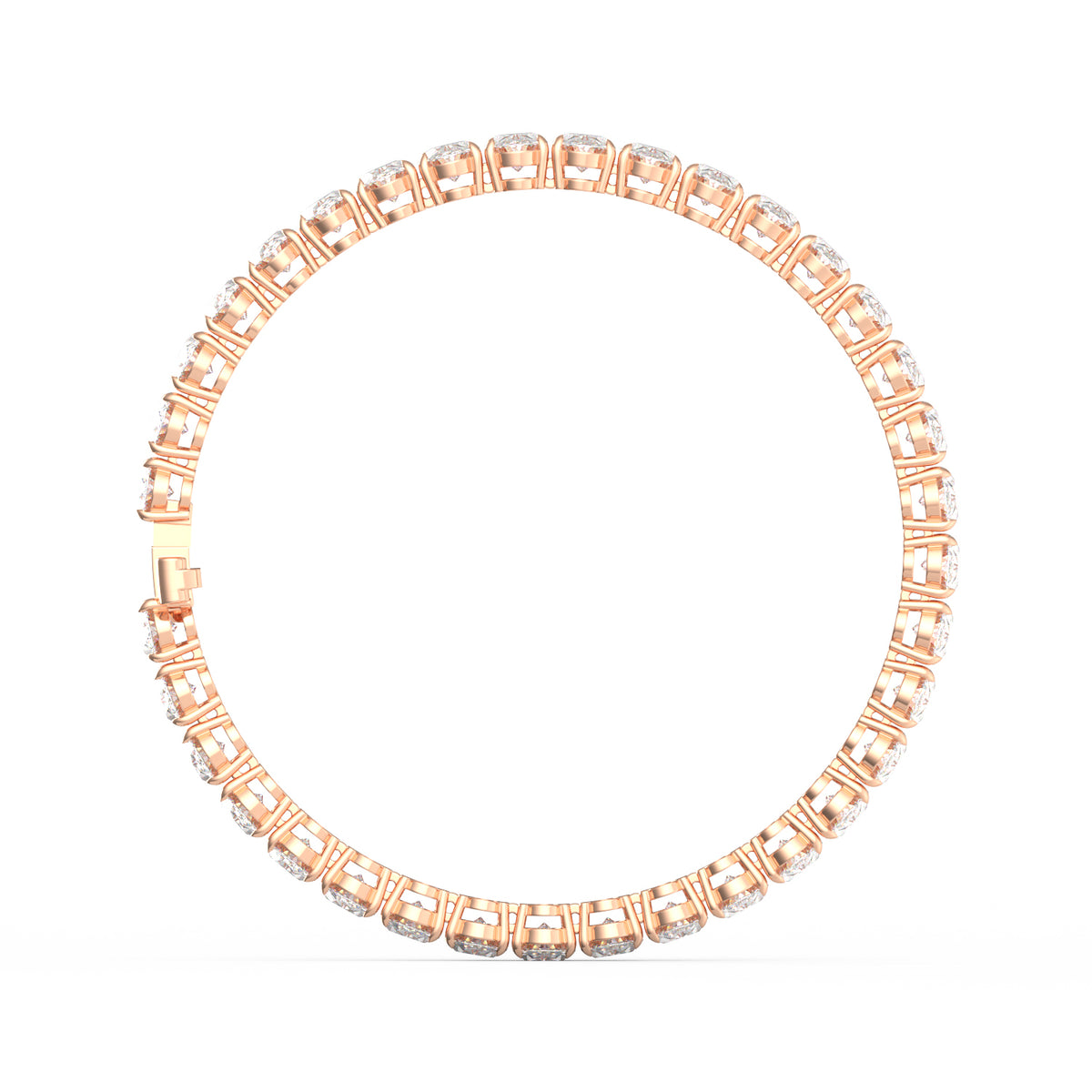 50 Pointer Oval Lab Grown Diamond Tennis Bracelet