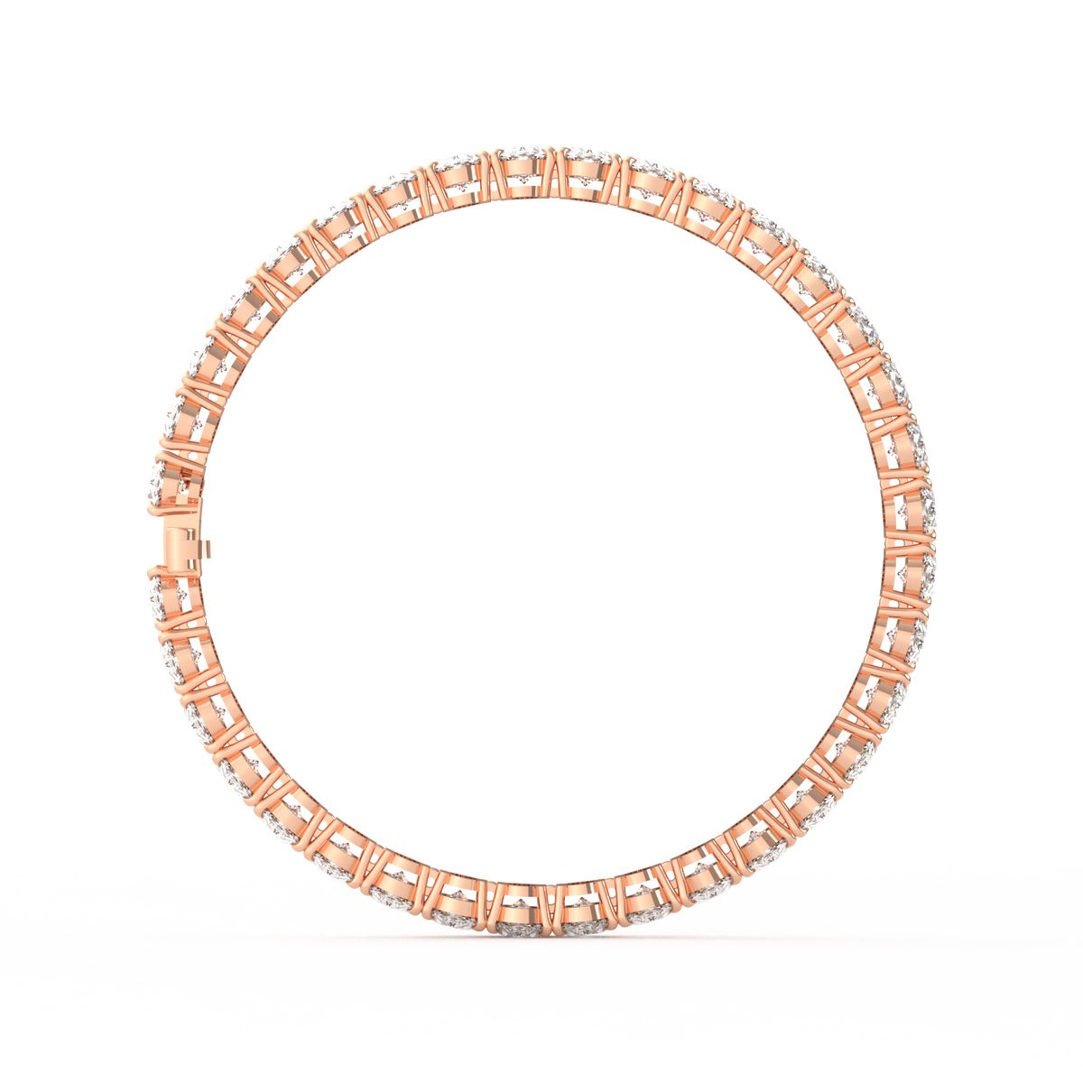 50 Pointer Oval Lab Grown Diamond Tennis Bracelet