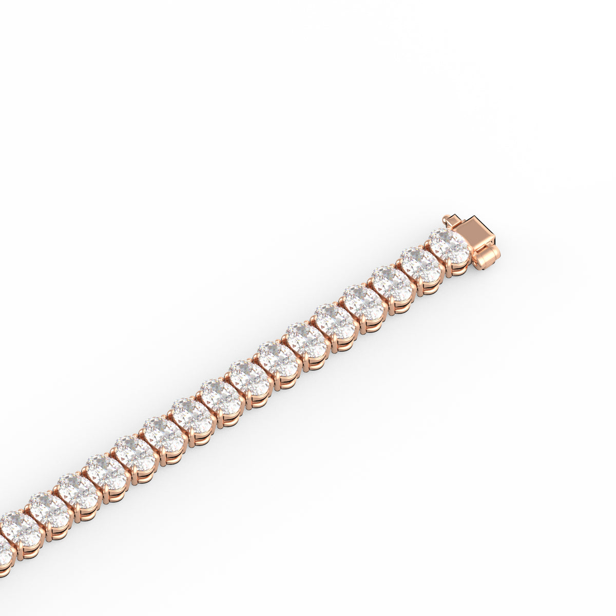 50 Pointer Oval Lab Grown Diamond Tennis Bracelet