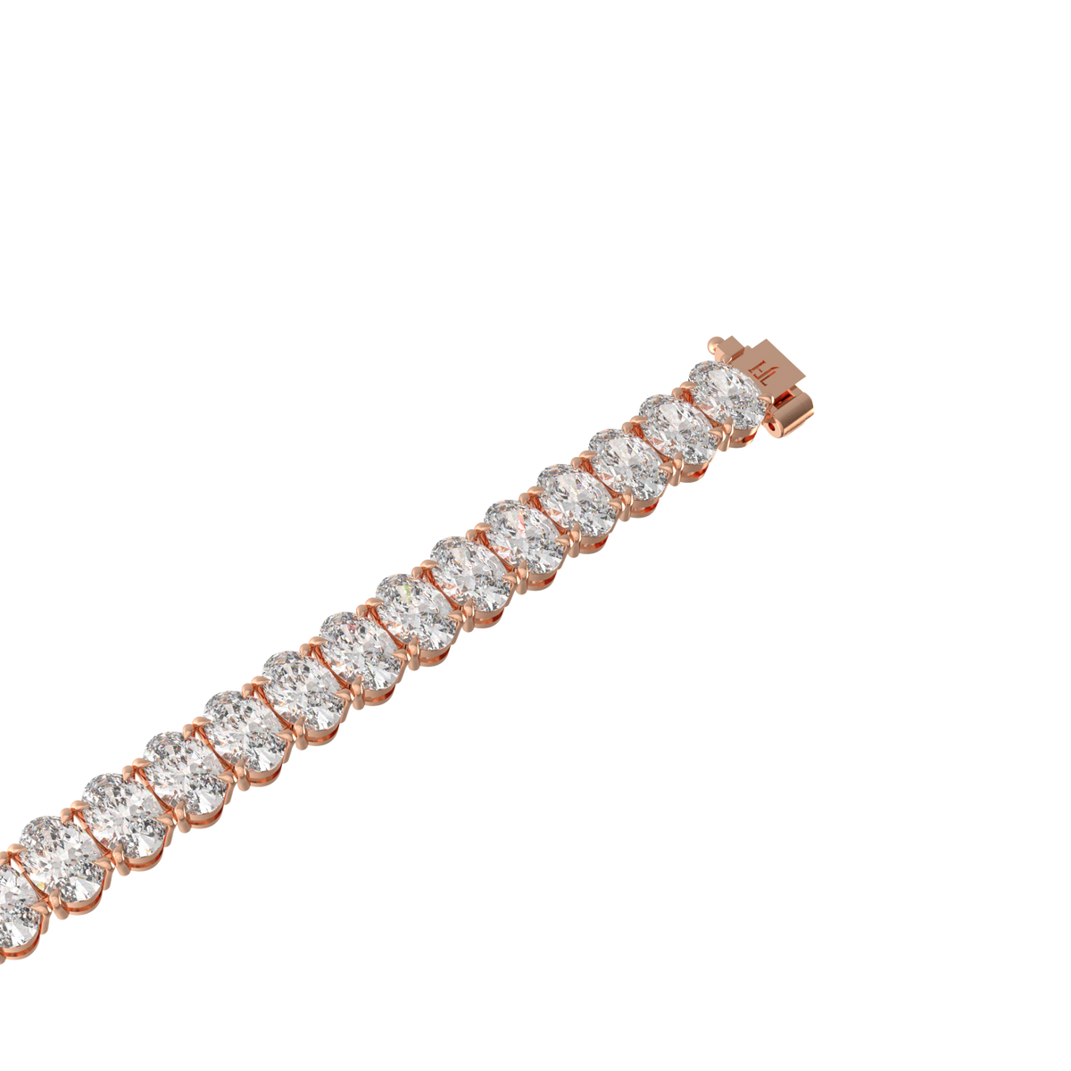 50 Pointer Oval Lab Grown Diamond Tennis Bracelet