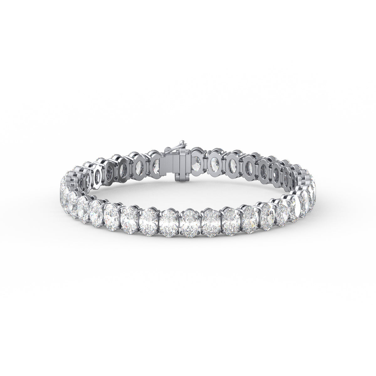 50 Pointer Oval Lab Grown Diamond Tennis Bracelet