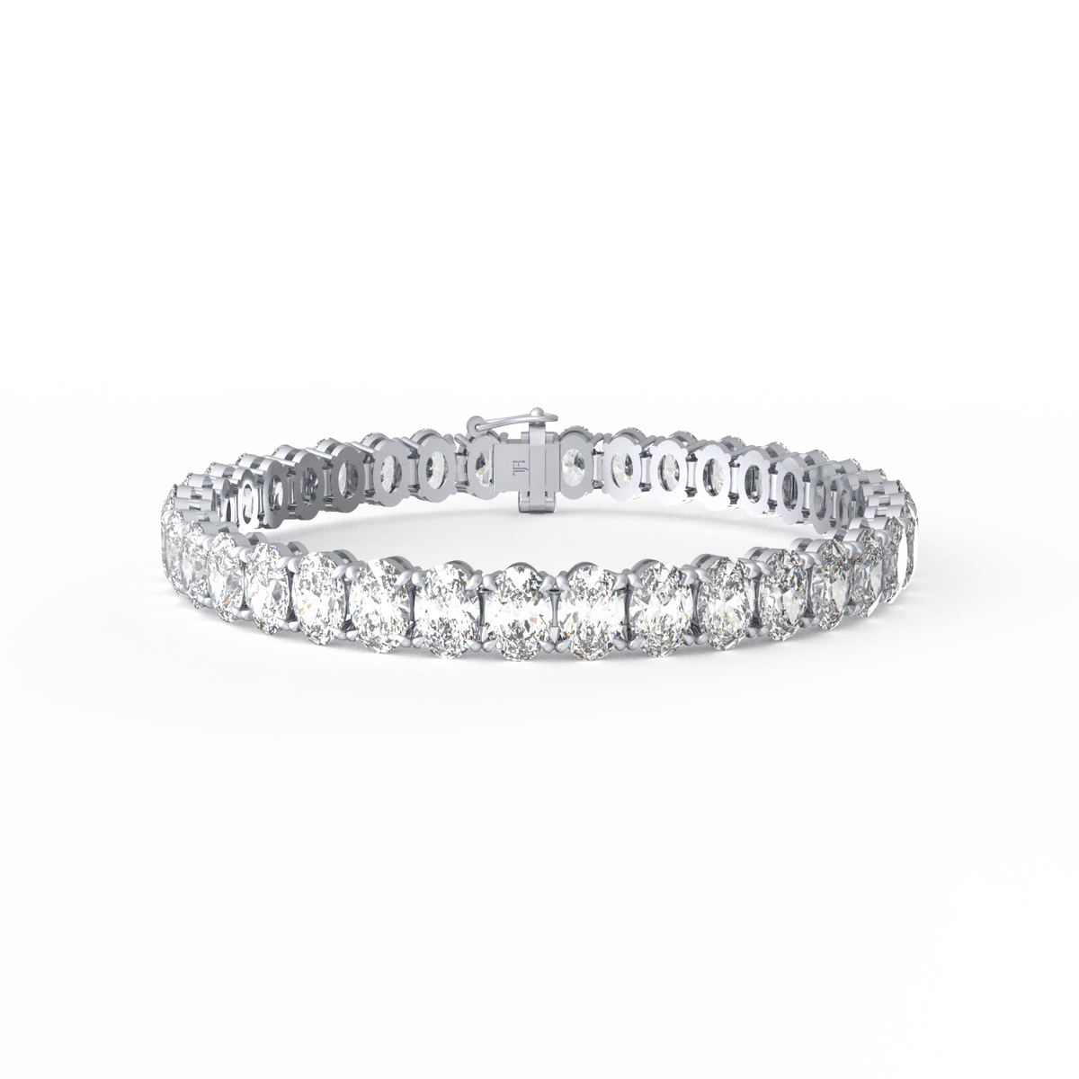 50 Pointer Oval Lab Grown Diamond Tennis Bracelet