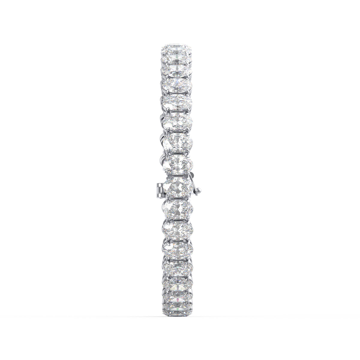 50 Pointer Oval Lab Grown Diamond Tennis Bracelet