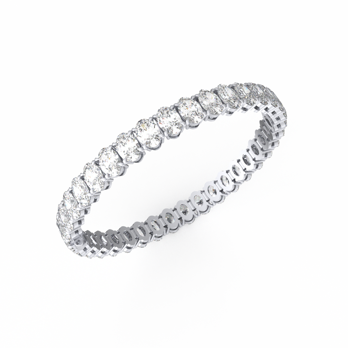 50 Pointer Oval Lab Grown Diamond Tennis Bracelet