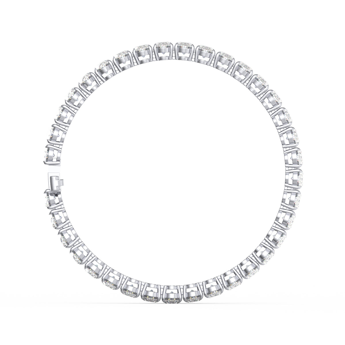 50 Pointer Oval Lab Grown Diamond Tennis Bracelet