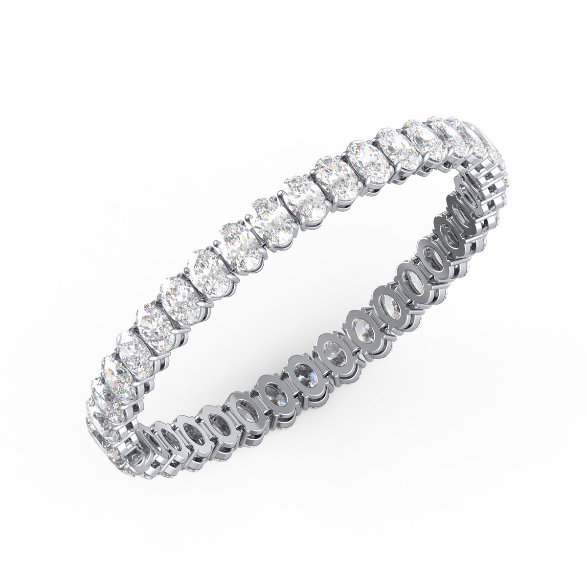50 Pointer Oval Lab Grown Diamond Tennis Bracelet