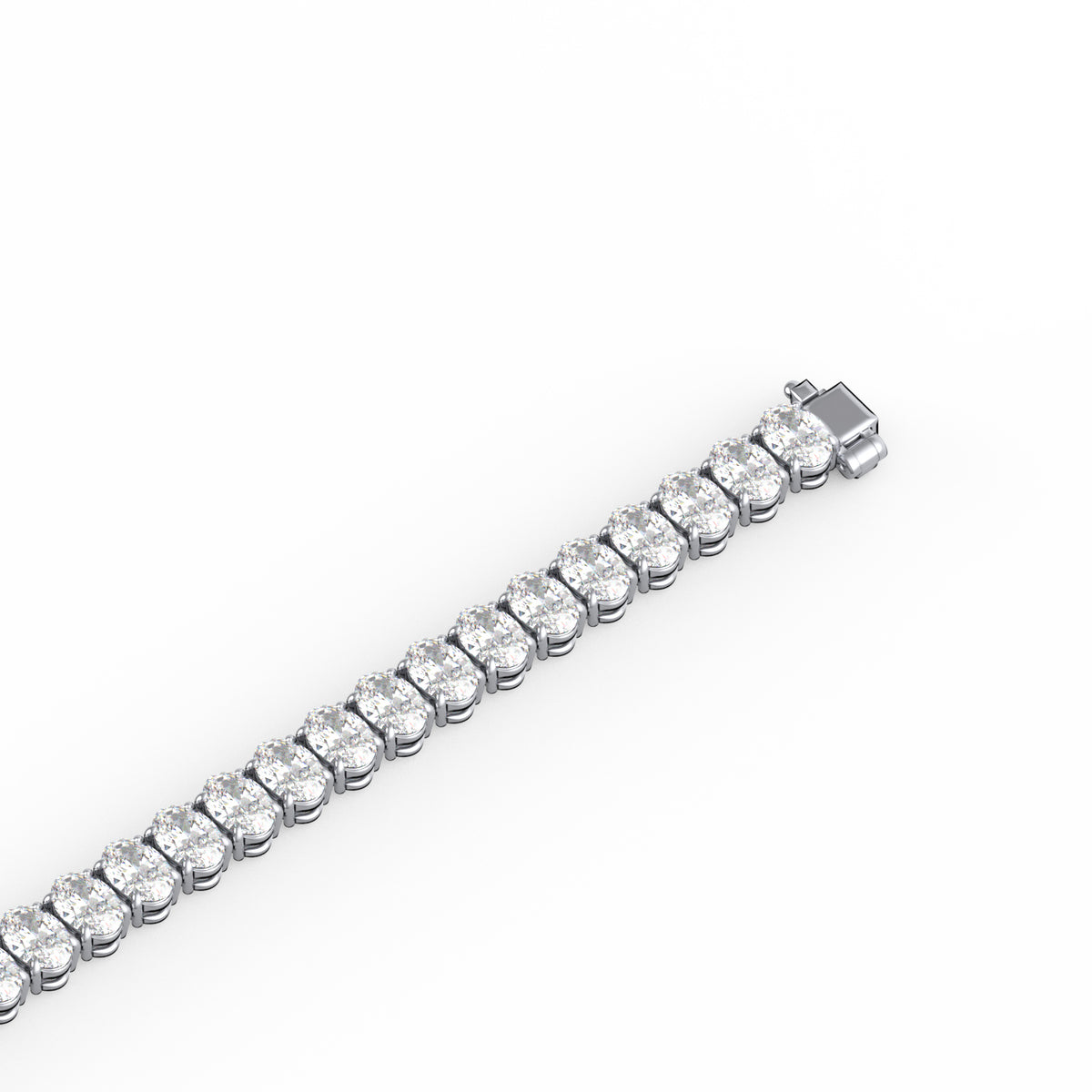 50 Pointer Oval Lab Grown Diamond Tennis Bracelet
