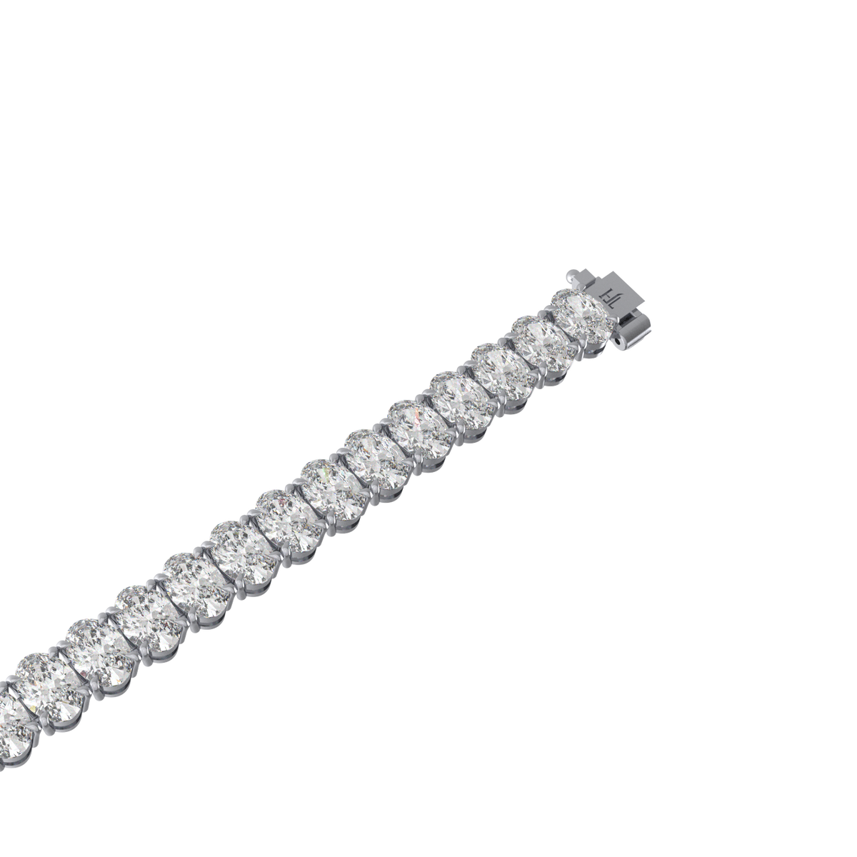 50 Pointer Oval Lab Grown Diamond Tennis Bracelet