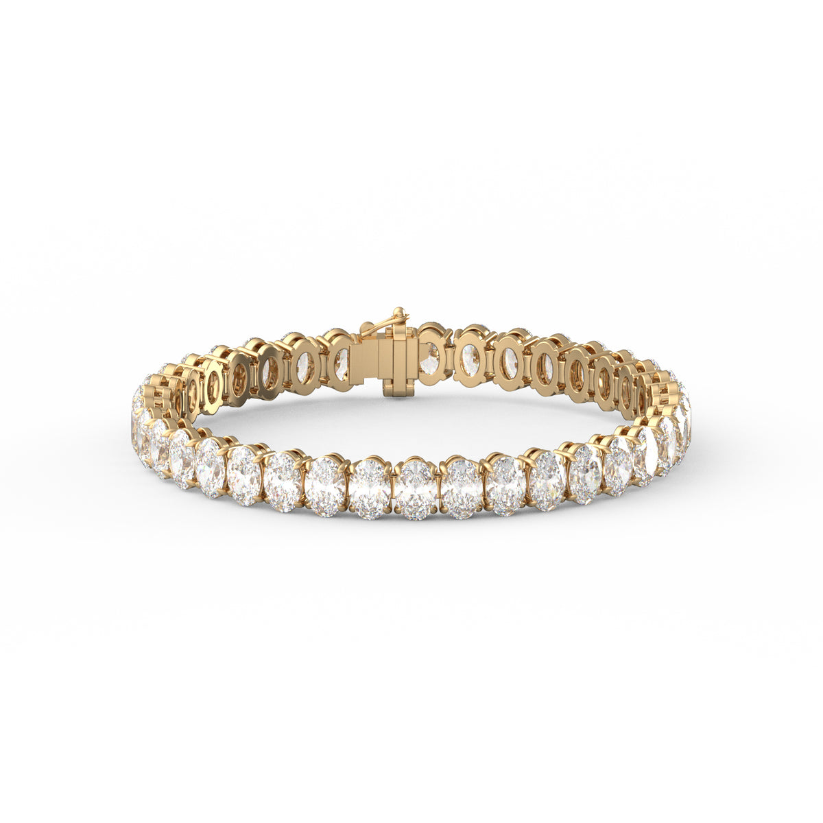 50 Pointer Oval Lab Grown Diamond Tennis Bracelet
