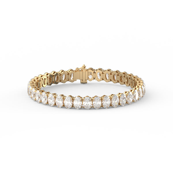 50 Pointer Oval Lab Grown Diamond Tennis Bracelet