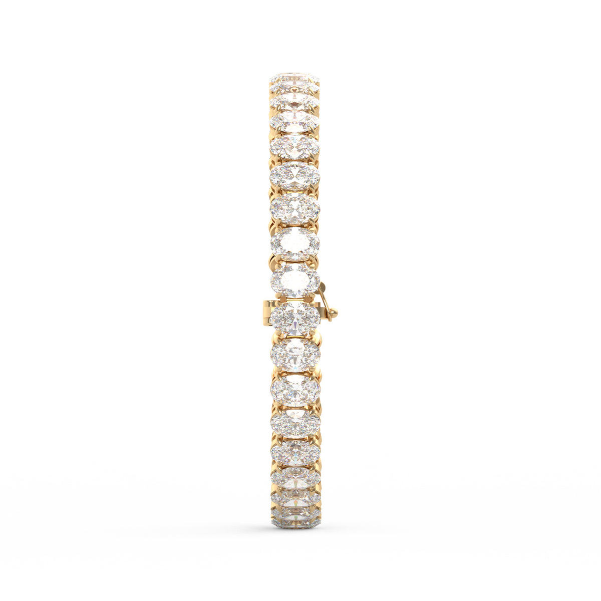 50 Pointer Oval Lab Grown Diamond Tennis Bracelet