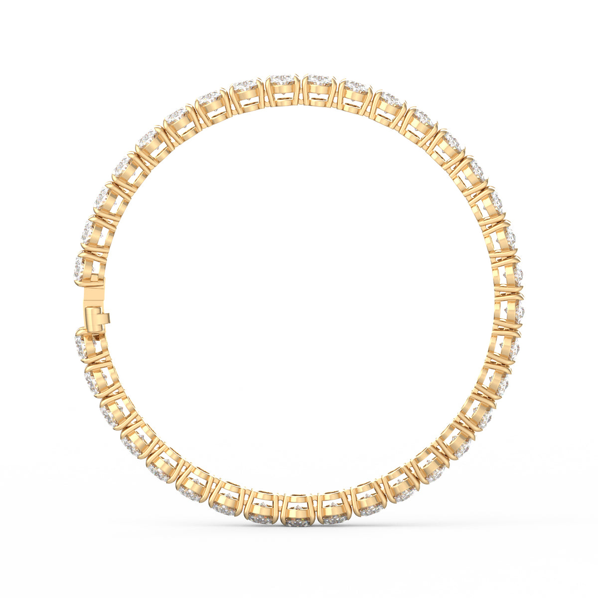 50 Pointer Oval Lab Grown Diamond Tennis Bracelet