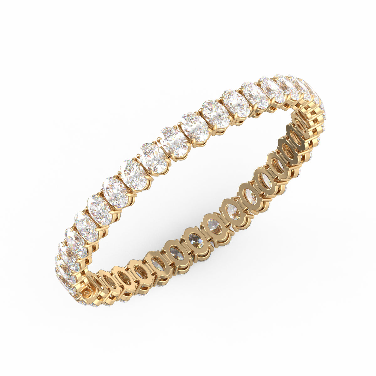 50 Pointer Oval Lab Grown Diamond Tennis Bracelet