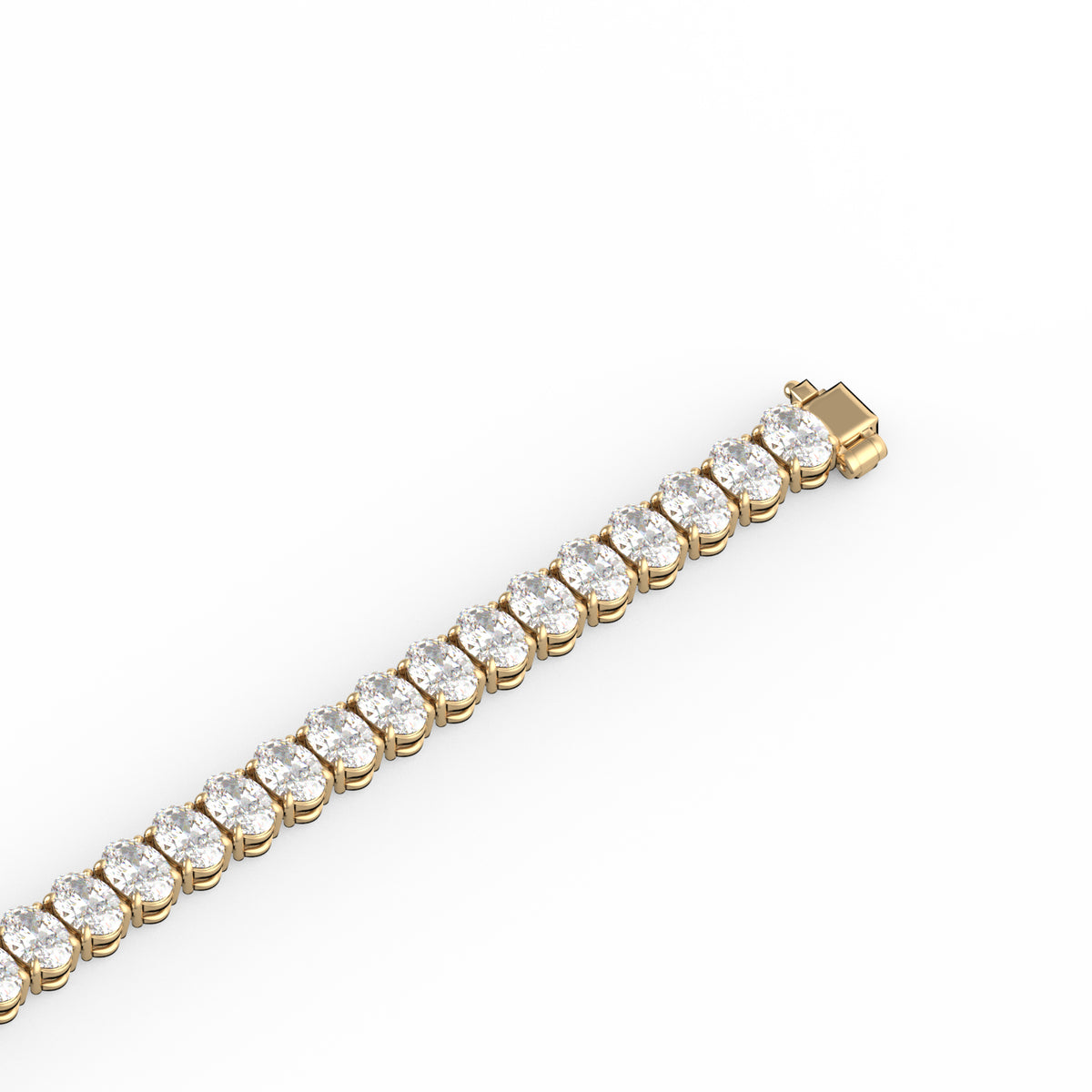 50 Pointer Oval Lab Grown Diamond Tennis Bracelet