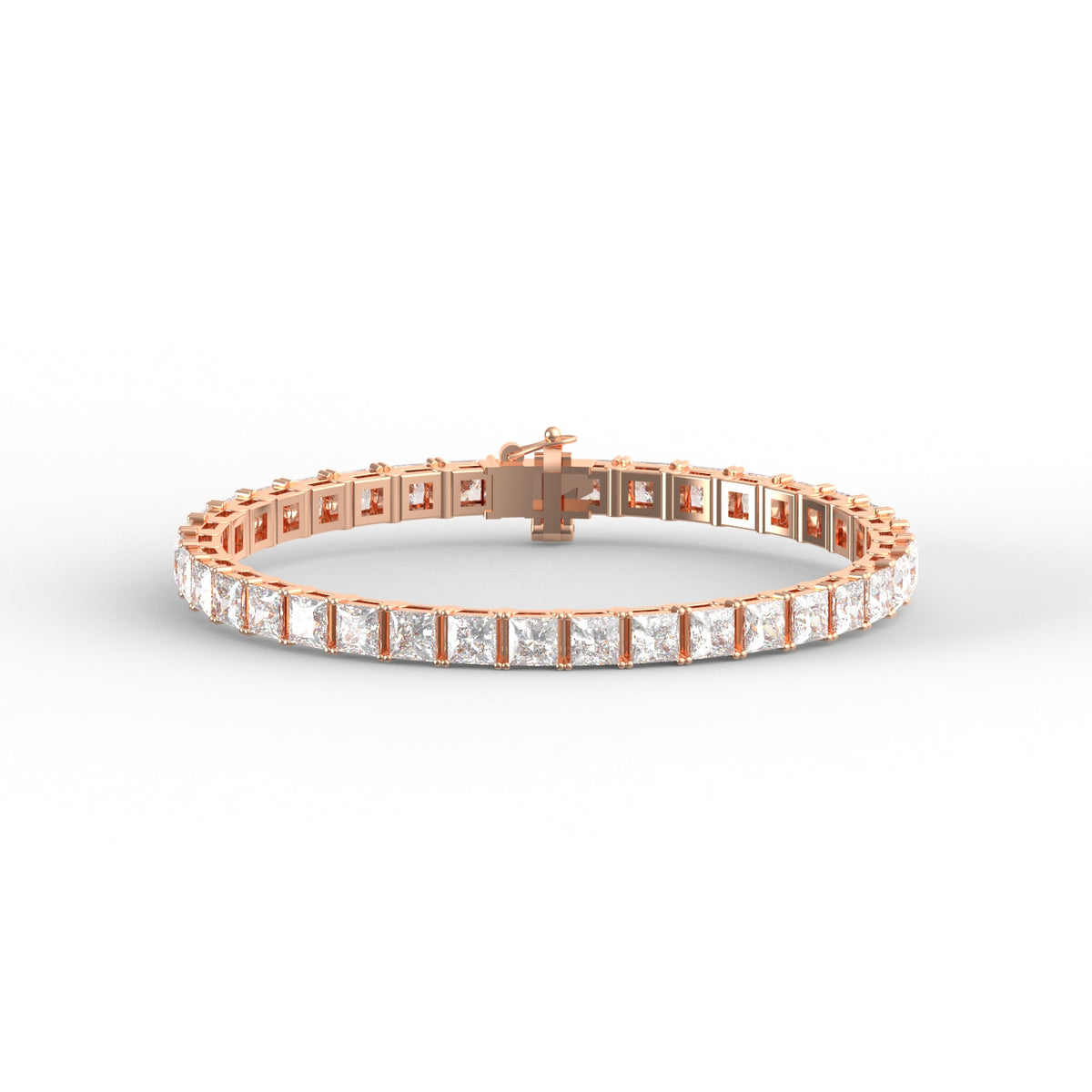 10.80CT Princess Lab Grown Diamond Tennis Bracelet