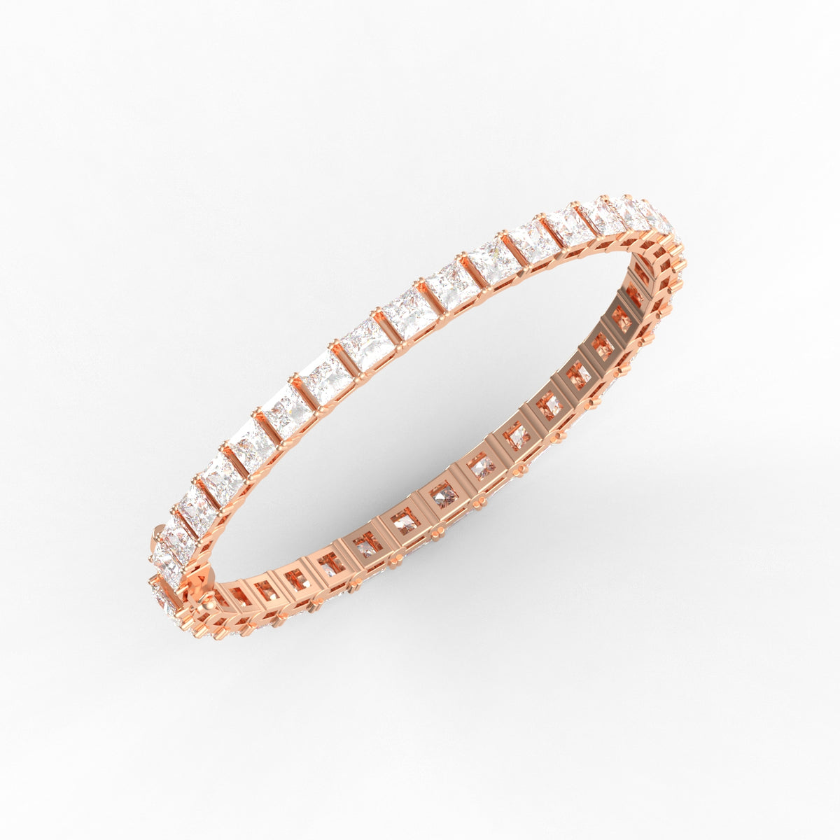 10.80CT Princess Lab Grown Diamond Tennis Bracelet