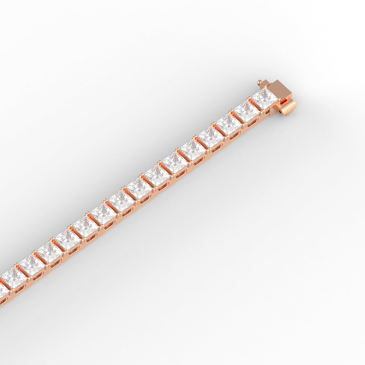 10.80CT Princess Lab Grown Diamond Tennis Bracelet