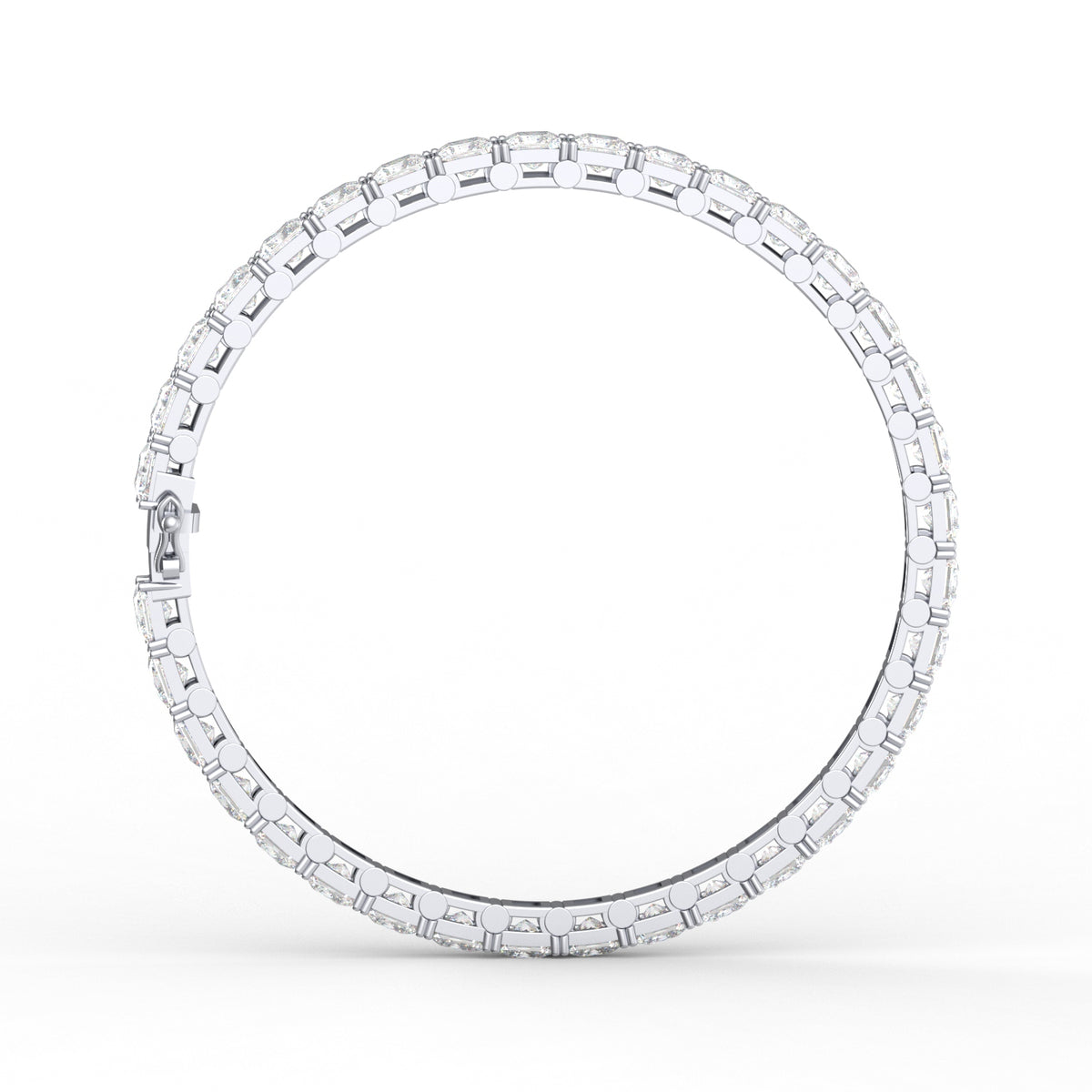10.80CT Princess Lab Grown Diamond Tennis Bracelet