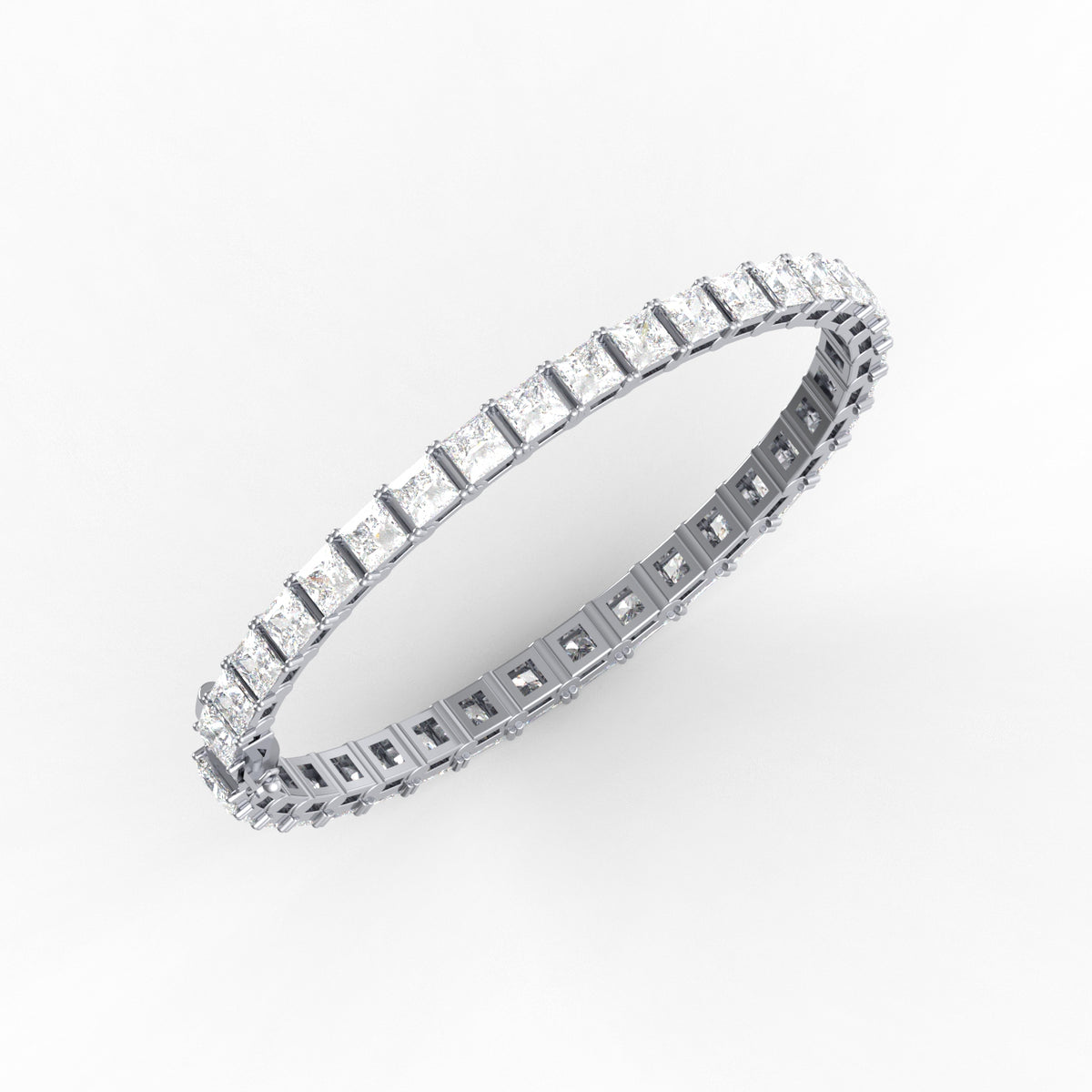 10.80CT Princess Lab Grown Diamond Tennis Bracelet