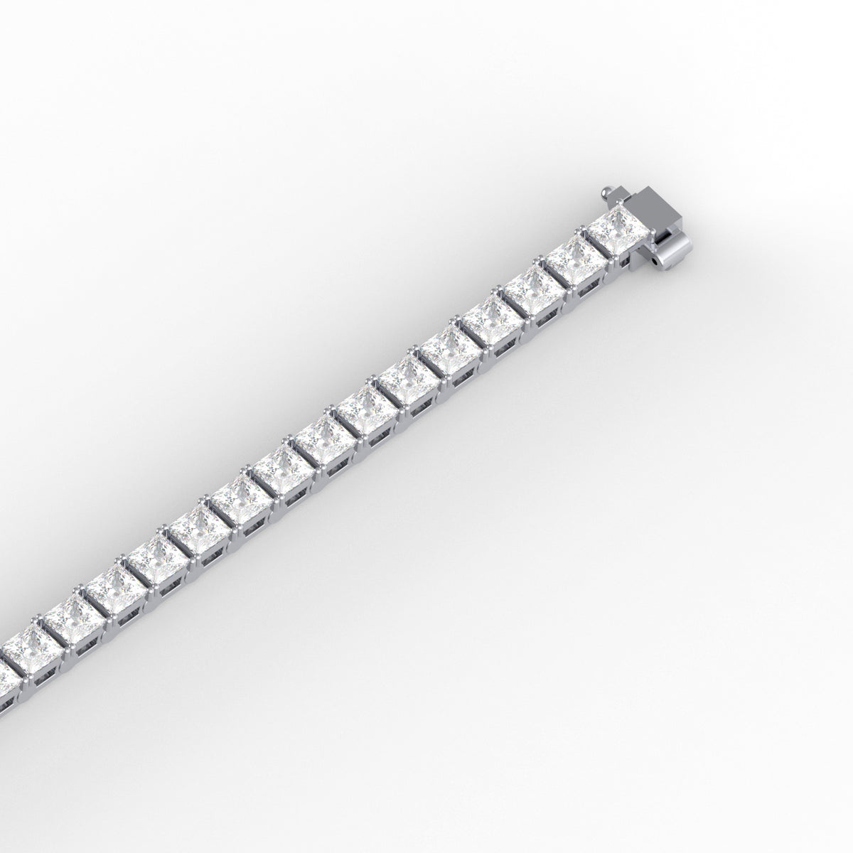 10.80CT Princess Lab Grown Diamond Tennis Bracelet