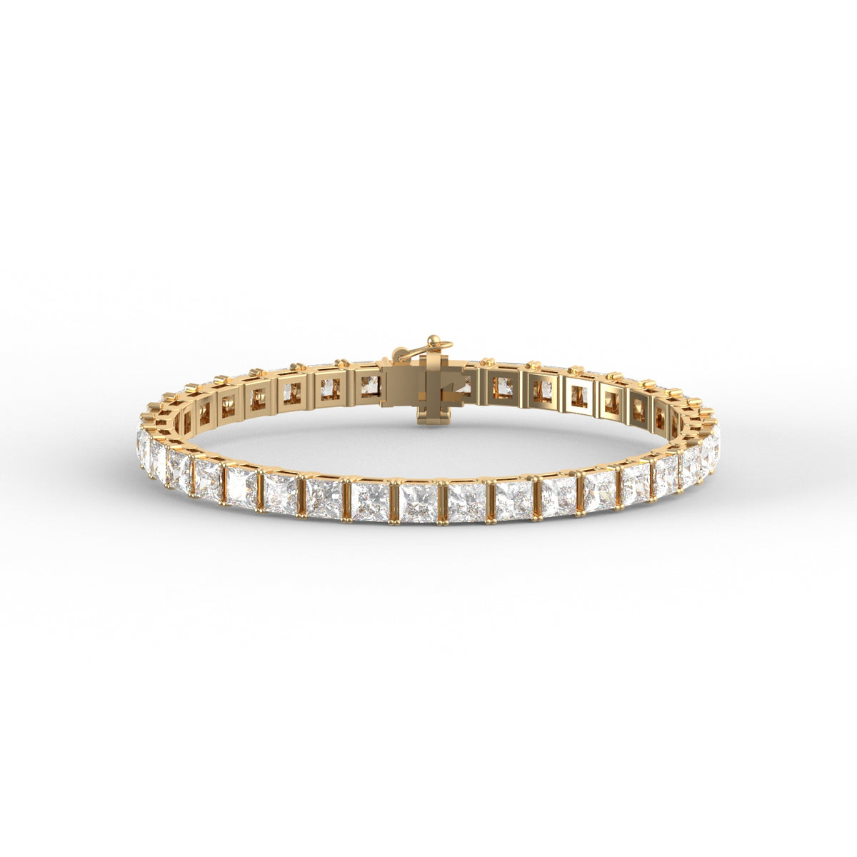 10.80CT Princess Lab Grown Diamond Tennis Bracelet