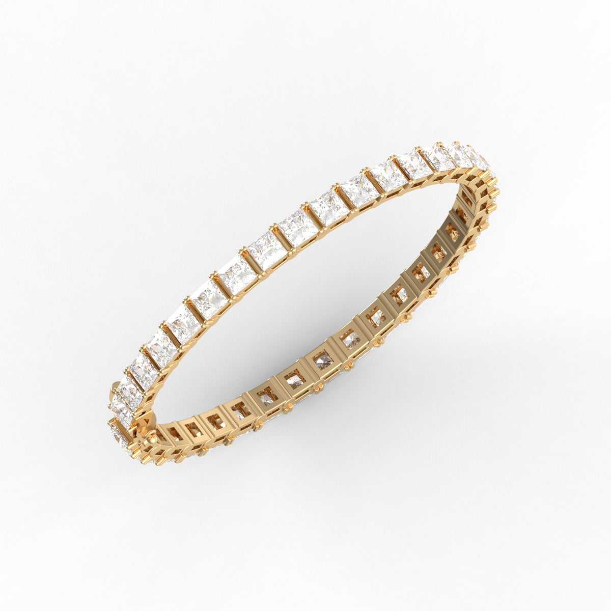 10.80CT Princess Lab Grown Diamond Tennis Bracelet