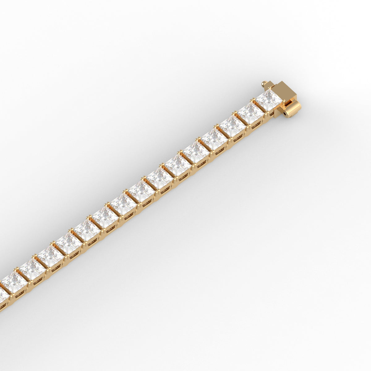 10.80CT Princess Lab Grown Diamond Tennis Bracelet