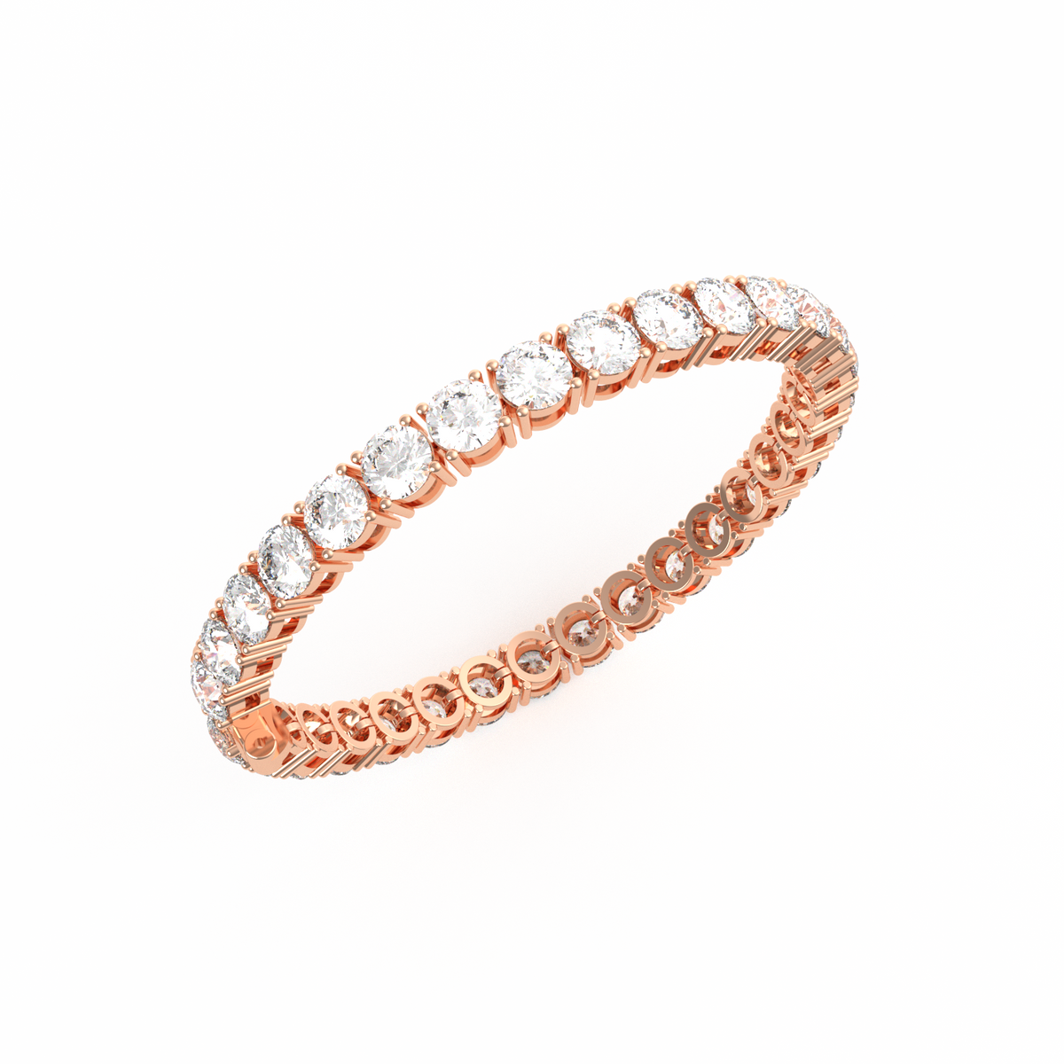 50 Pointer Round Lab Grown Diamond Tennis Bracelet