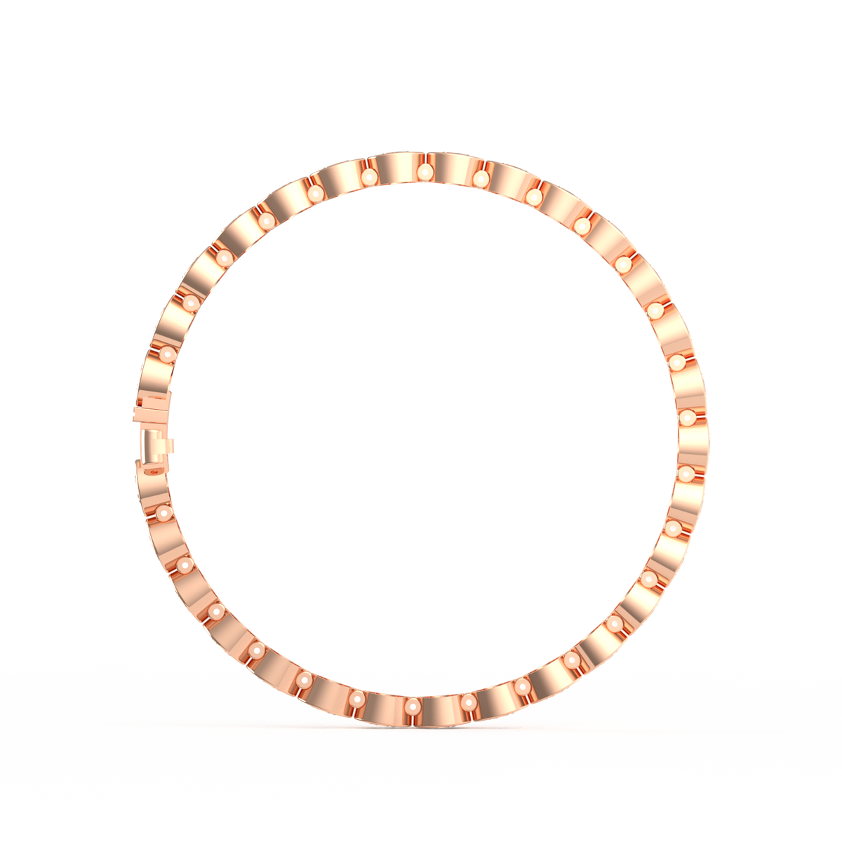 30 Pointer Bezel Round Lab Grown Diamond Tennis Bracelet