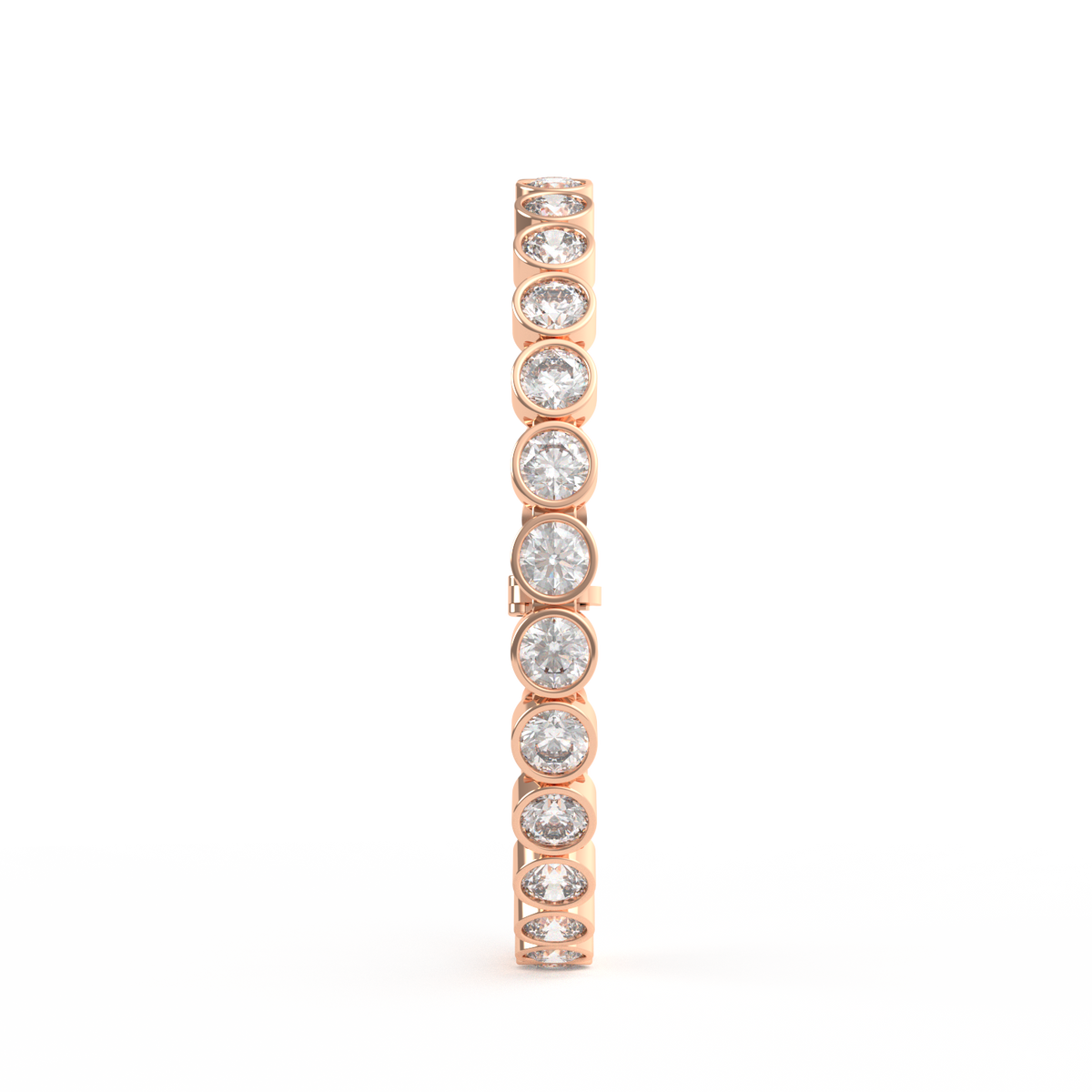 30 Pointer Bezel Round Lab Grown Diamond Tennis Bracelet