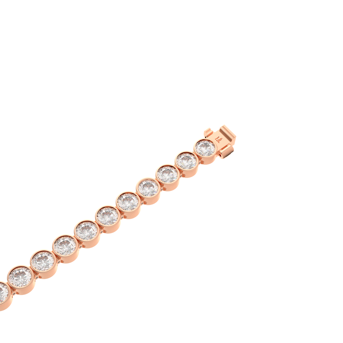 30 Pointer Bezel Round Lab Grown Diamond Tennis Bracelet