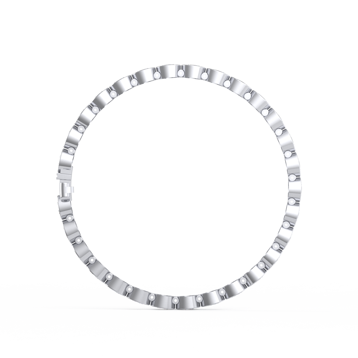 30 Pointer Bezel Round Lab Grown Diamond Tennis Bracelet