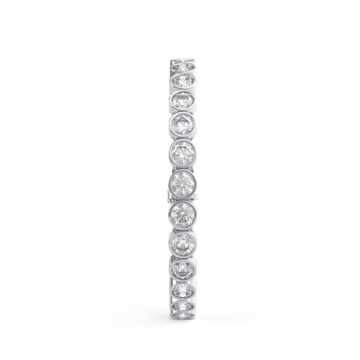30 Pointer Bezel Round Lab Grown Diamond Tennis Bracelet