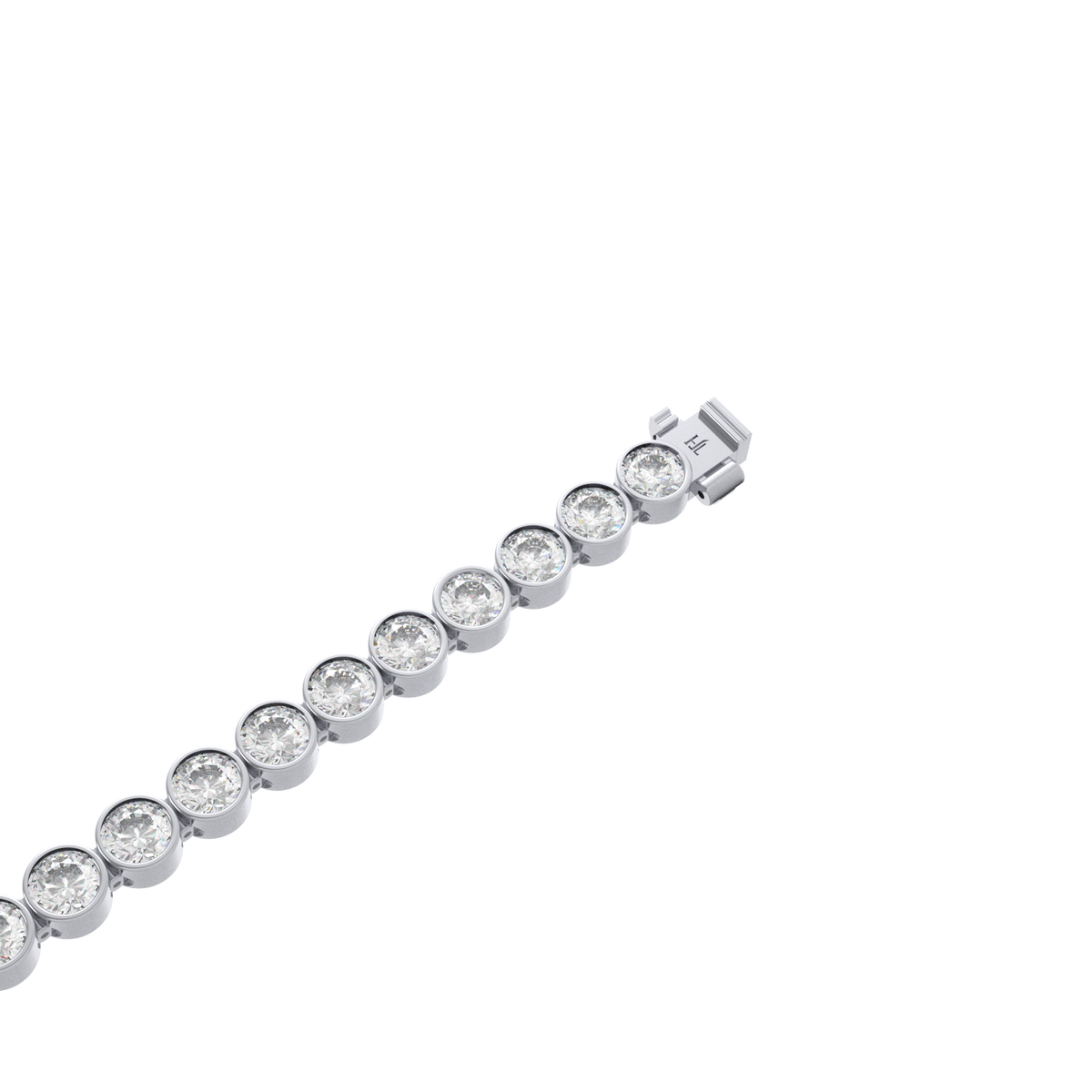 30 Pointer Bezel Round Lab Grown Diamond Tennis Bracelet