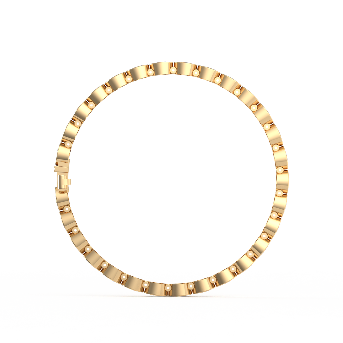 30 Pointer Bezel Round Lab Grown Diamond Tennis Bracelet
