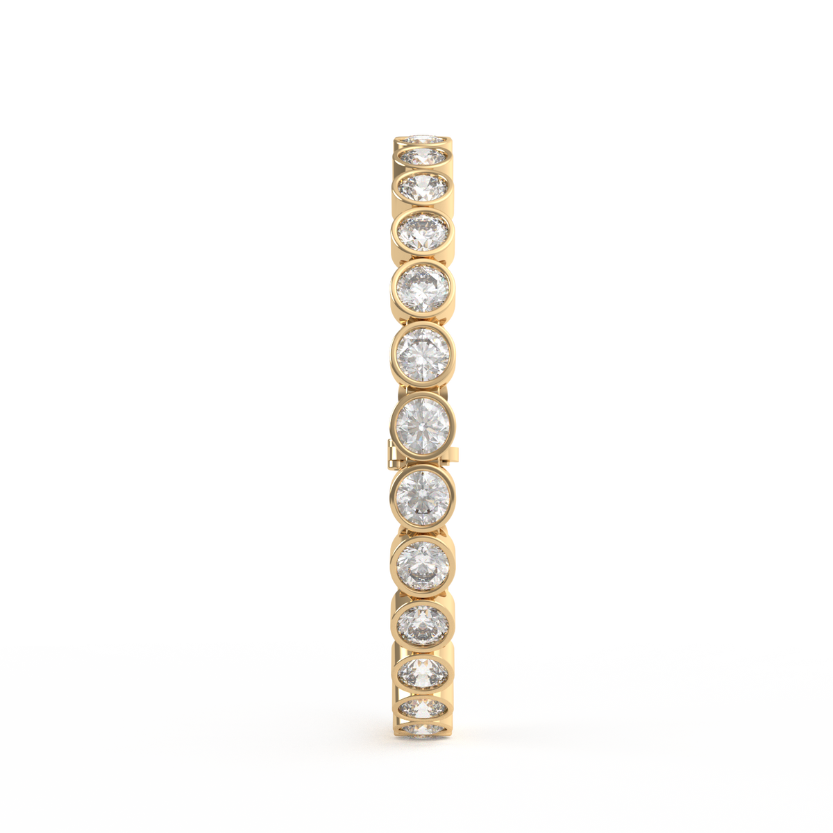 30 Pointer Bezel Round Lab Grown Diamond Tennis Bracelet