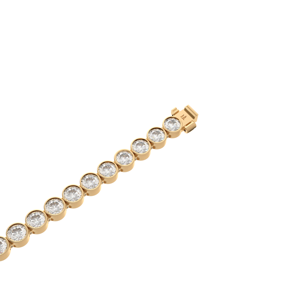 30 Pointer Bezel Round Lab Grown Diamond Tennis Bracelet