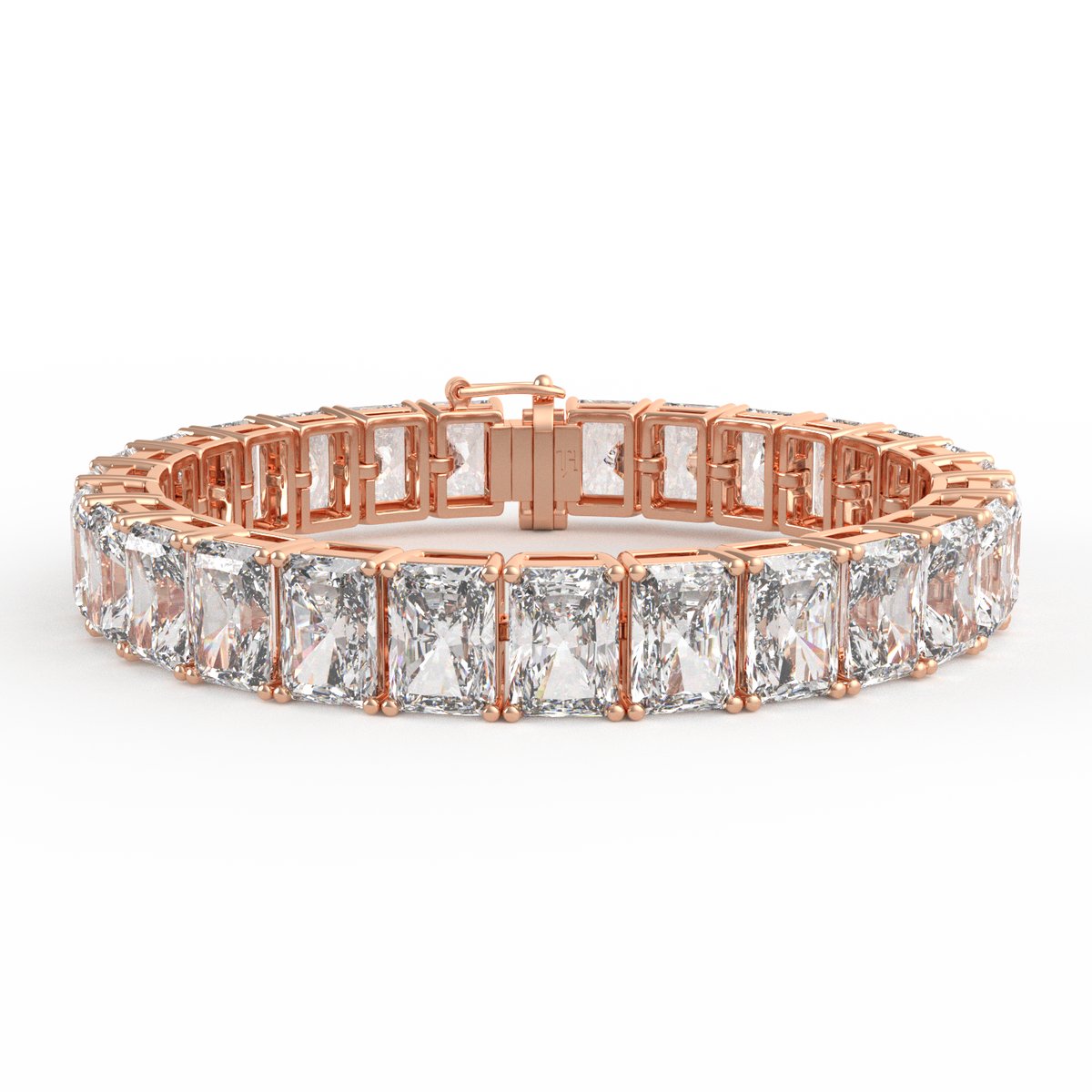 27CT Radiant Lab Grown Diamond Tennis Bracelet
