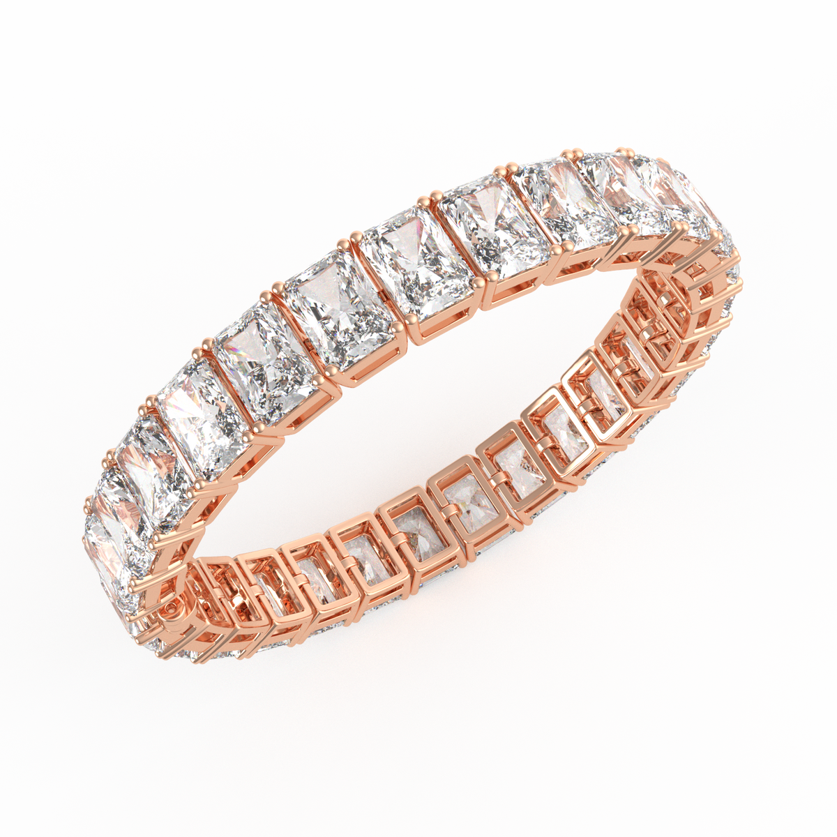 27CT Radiant Lab Grown Diamond Tennis Bracelet