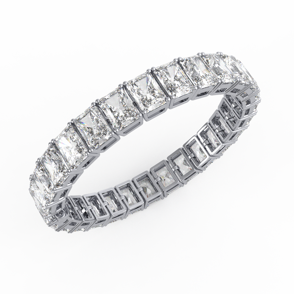 27CT Radiant Lab Grown Diamond Tennis Bracelet
