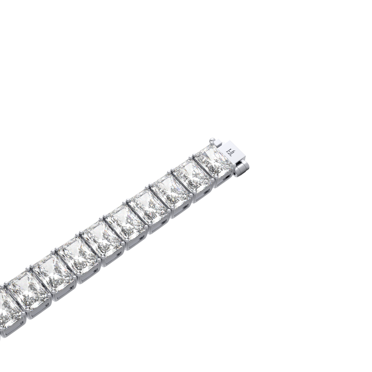 27CT Radiant Lab Grown Diamond Tennis Bracelet