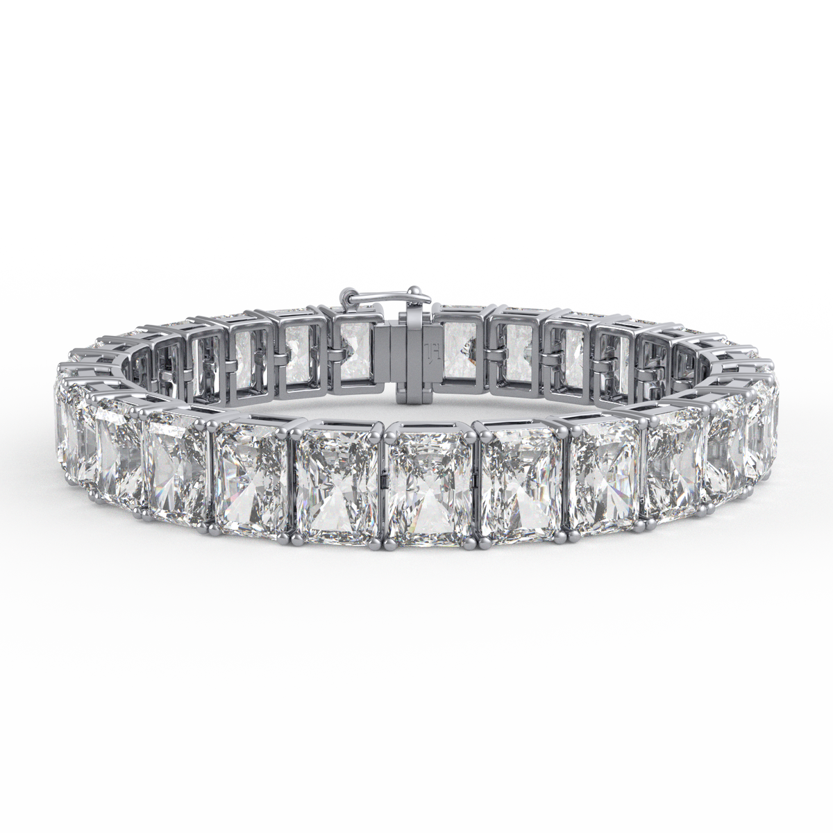 27CT Radiant Lab Grown Diamond Tennis Bracelet