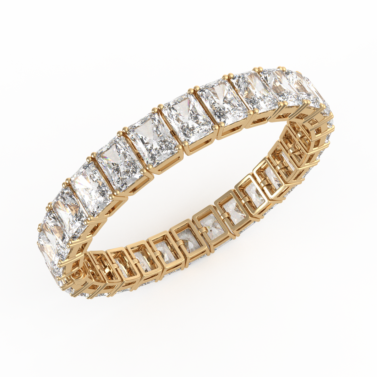 27CT Radiant Lab Grown Diamond Tennis Bracelet