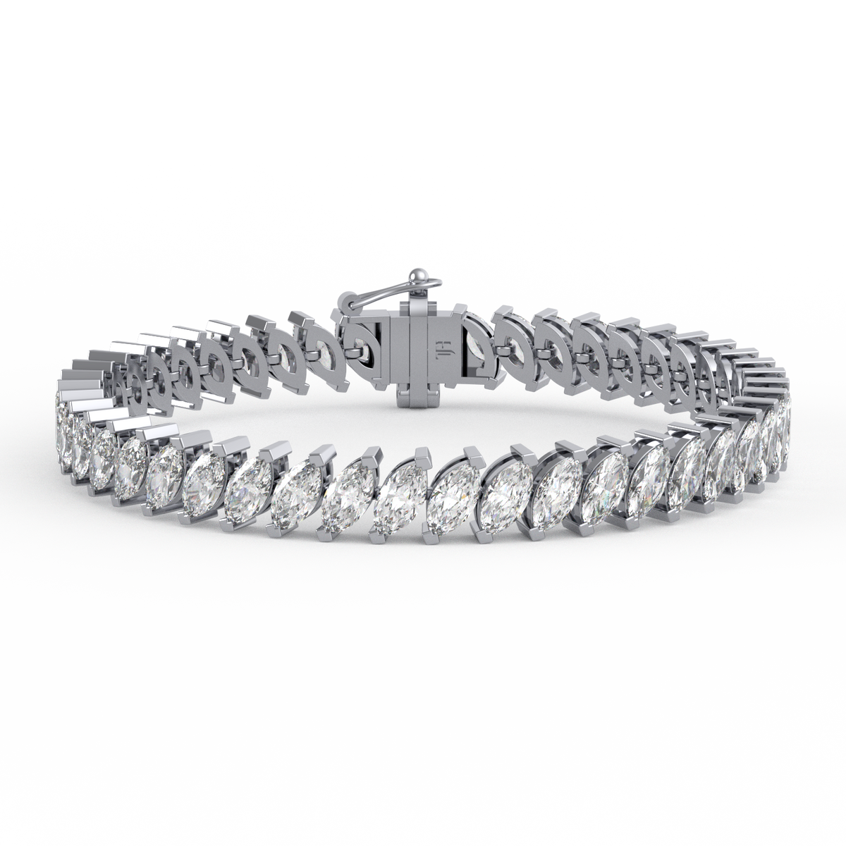 8.55CT Marquise Lab Grown Diamond Tennis Bracelet