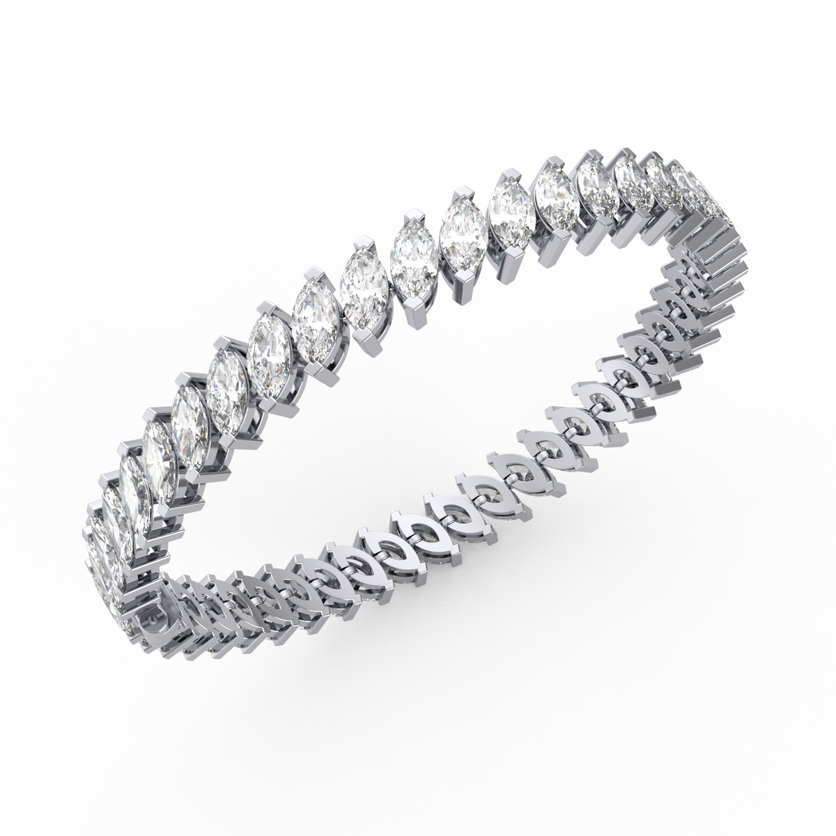 8.55CT Marquise Lab Grown Diamond Tennis Bracelet