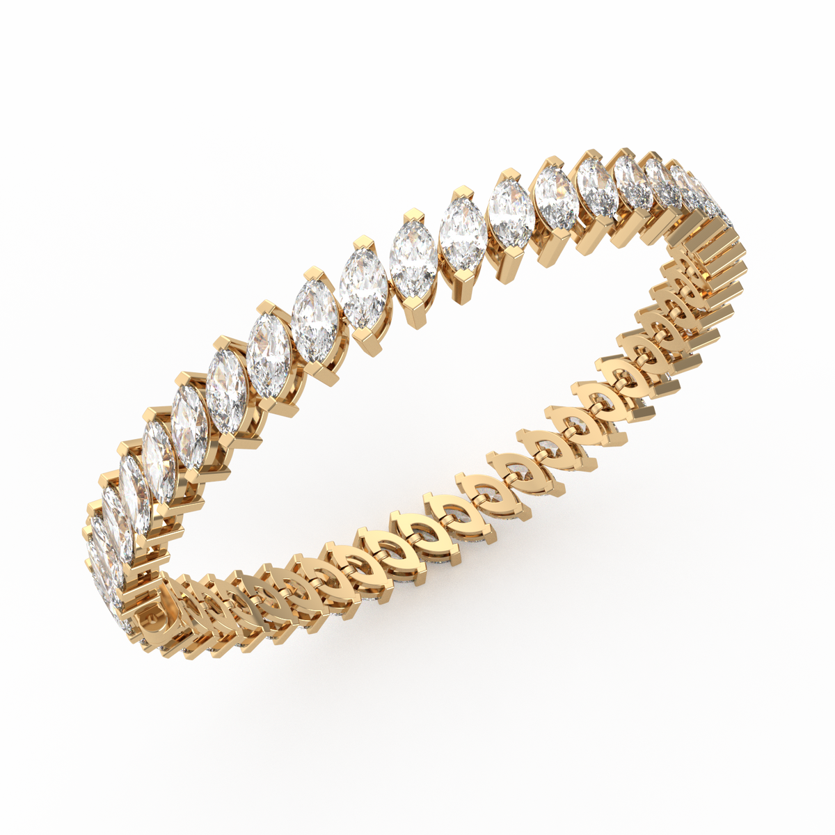 8.55CT Marquise Lab Grown Diamond Tennis Bracelet