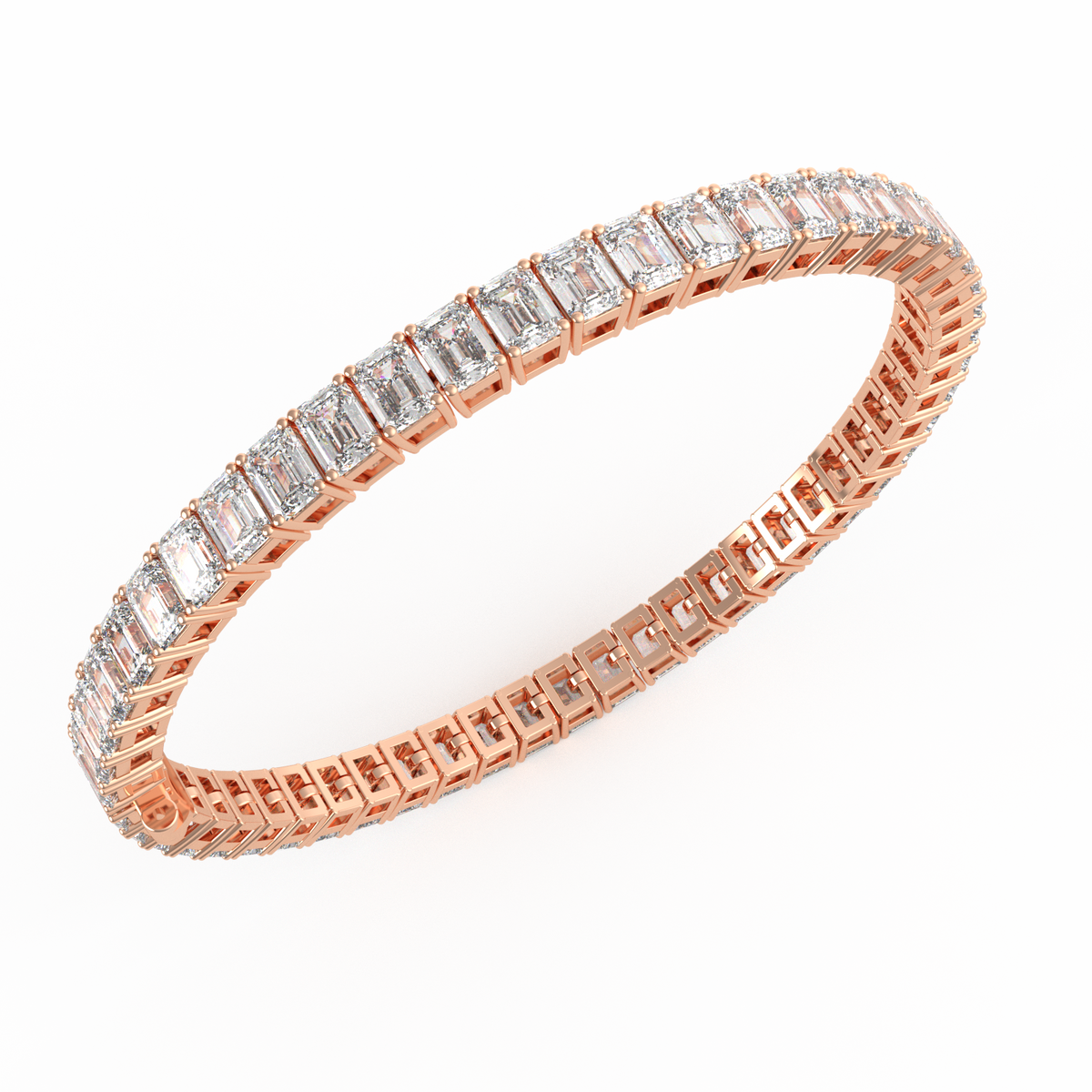 25 Pointer Emerald Lab Grown Diamond Tennis Bracelet